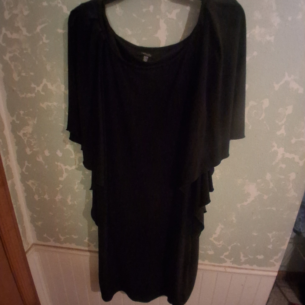 Rafaella Black Women's Blouse with Draped Sleeves